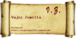 Vajsz Zomilla névjegykártya